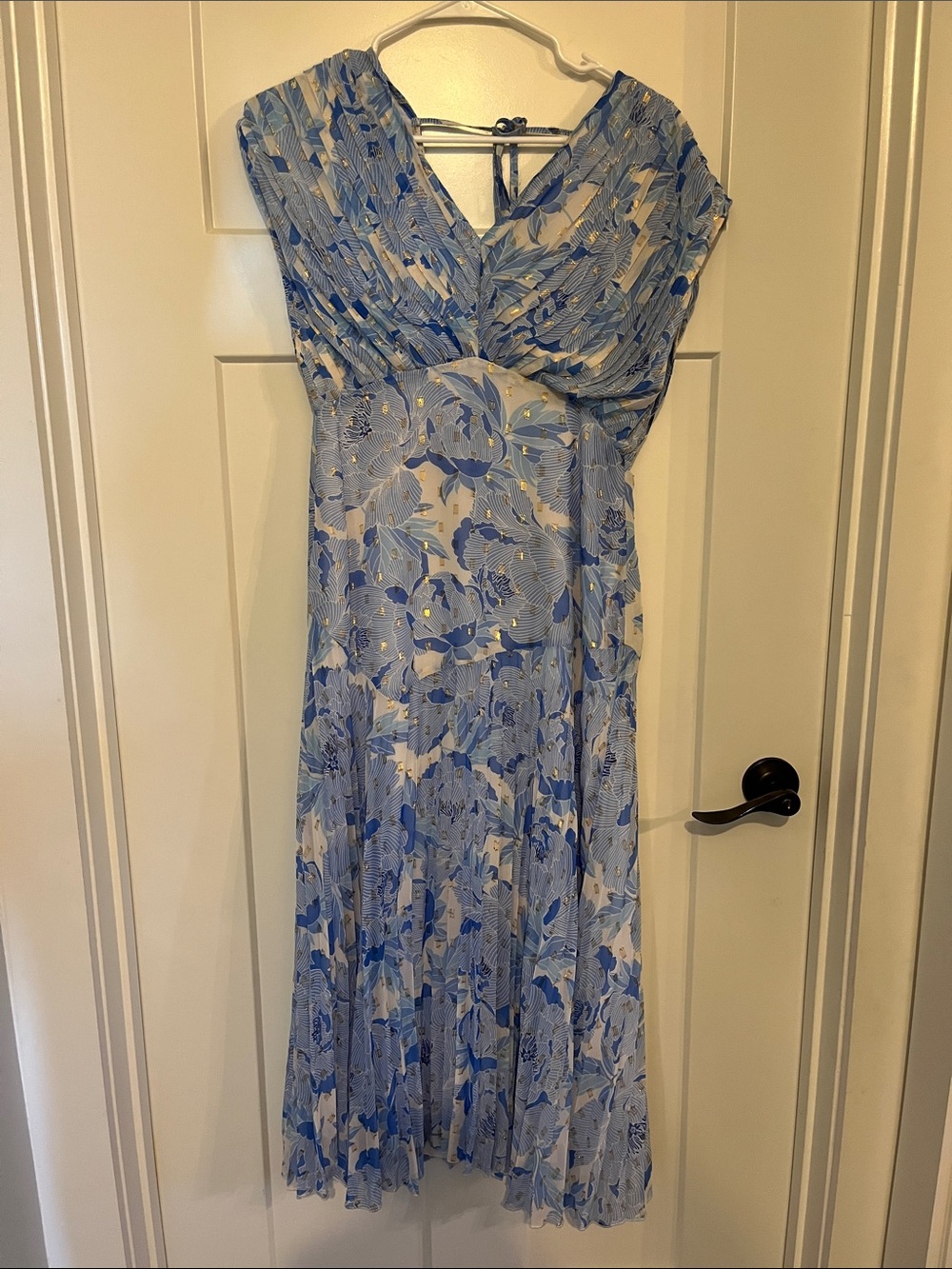 Fate Blue Floral Midi Dress